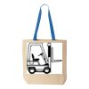 Natural Tote with Contrast-Color Handles Thumbnail