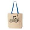 Natural Tote with Contrast-Color Handles Thumbnail