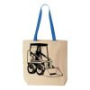 Natural Tote with Contrast-Color Handles Thumbnail