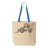 Natural Tote with Contrast-Color Handles Thumbnail