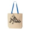 Natural Tote with Contrast-Color Handles Thumbnail