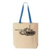 Natural Tote with Contrast-Color Handles Thumbnail