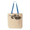 Natural Tote with Contrast-Color Handles Thumbnail
