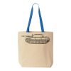 Natural Tote with Contrast-Color Handles Thumbnail