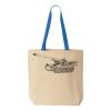 Natural Tote with Contrast-Color Handles Thumbnail