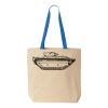 Natural Tote with Contrast-Color Handles Thumbnail