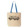 Natural Tote with Contrast-Color Handles Thumbnail