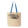 Natural Tote with Contrast-Color Handles Thumbnail