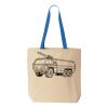 Natural Tote with Contrast-Color Handles Thumbnail