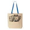 Natural Tote with Contrast-Color Handles Thumbnail