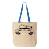 Natural Tote with Contrast-Color Handles Thumbnail