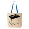 Natural Tote with Contrast-Color Handles Thumbnail