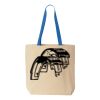Natural Tote with Contrast-Color Handles Thumbnail