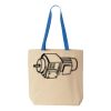 Natural Tote with Contrast-Color Handles Thumbnail
