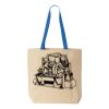 Natural Tote with Contrast-Color Handles Thumbnail
