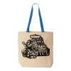Natural Tote with Contrast-Color Handles Thumbnail