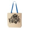 Natural Tote with Contrast-Color Handles Thumbnail