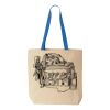 Natural Tote with Contrast-Color Handles Thumbnail