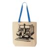 Natural Tote with Contrast-Color Handles Thumbnail