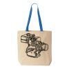 Natural Tote with Contrast-Color Handles Thumbnail
