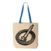 Natural Tote with Contrast-Color Handles Thumbnail
