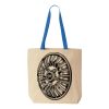 Natural Tote with Contrast-Color Handles Thumbnail