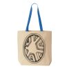 Natural Tote with Contrast-Color Handles Thumbnail
