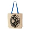 Natural Tote with Contrast-Color Handles Thumbnail