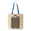 Natural Tote with Contrast-Color Handles Thumbnail