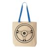 Natural Tote with Contrast-Color Handles Thumbnail