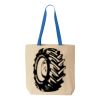 Natural Tote with Contrast-Color Handles Thumbnail