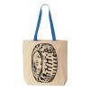 Natural Tote with Contrast-Color Handles Thumbnail