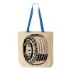Natural Tote with Contrast-Color Handles Thumbnail