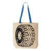 Natural Tote with Contrast-Color Handles Thumbnail