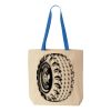 Natural Tote with Contrast-Color Handles Thumbnail