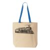 Natural Tote with Contrast-Color Handles Thumbnail
