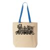 Natural Tote with Contrast-Color Handles Thumbnail