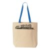 Natural Tote with Contrast-Color Handles Thumbnail