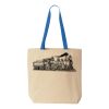 Natural Tote with Contrast-Color Handles Thumbnail