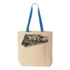 Natural Tote with Contrast-Color Handles Thumbnail