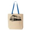 Natural Tote with Contrast-Color Handles Thumbnail