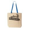 Natural Tote with Contrast-Color Handles Thumbnail