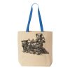 Natural Tote with Contrast-Color Handles Thumbnail
