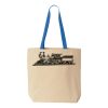 Natural Tote with Contrast-Color Handles Thumbnail