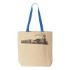 Natural Tote with Contrast-Color Handles Thumbnail