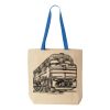 Natural Tote with Contrast-Color Handles Thumbnail