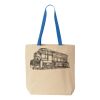 Natural Tote with Contrast-Color Handles Thumbnail