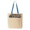 Natural Tote with Contrast-Color Handles Thumbnail