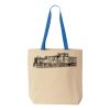 Natural Tote with Contrast-Color Handles Thumbnail