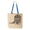 Natural Tote with Contrast-Color Handles Thumbnail
